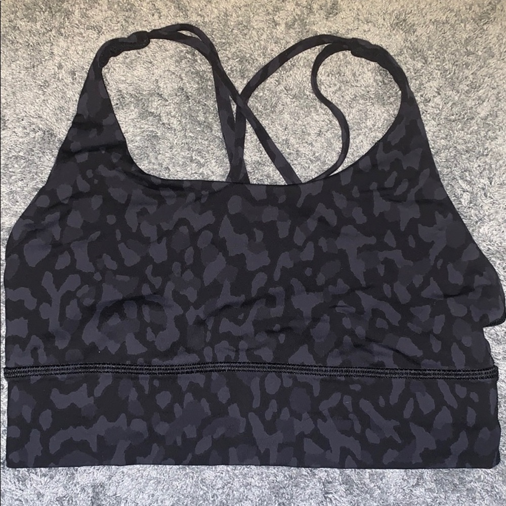 Longline lululemon gray camo energy bra